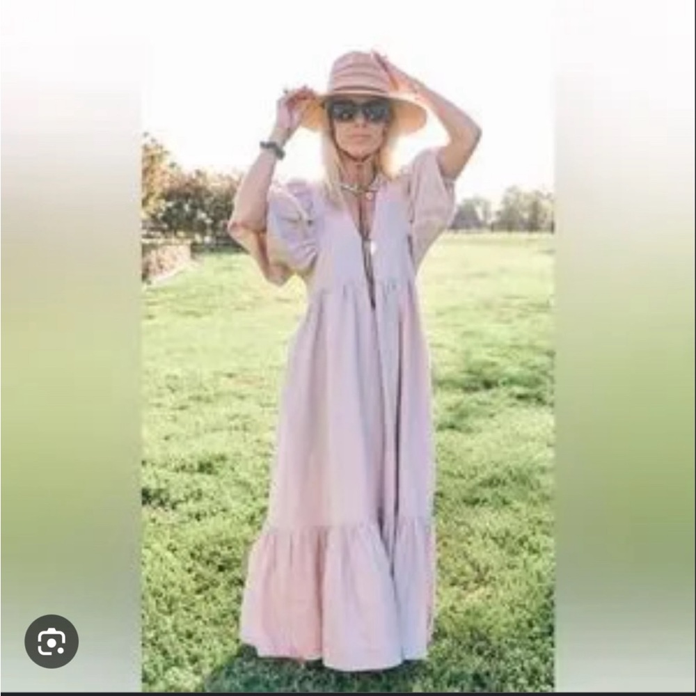 Hunter Bell extra small linen Palmer dress